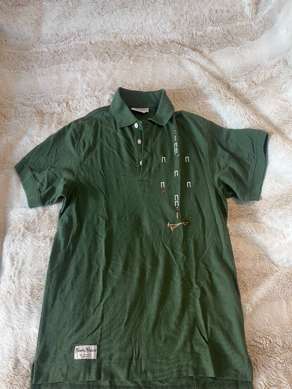 Rowing Blazers Green Croquet Court Polo size small